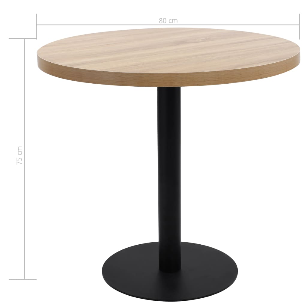 Bistrobord lysebrun 80 cm MDF