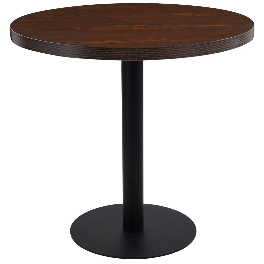 Bistrobord mørkebrun 80 cm MDF vidaXL
