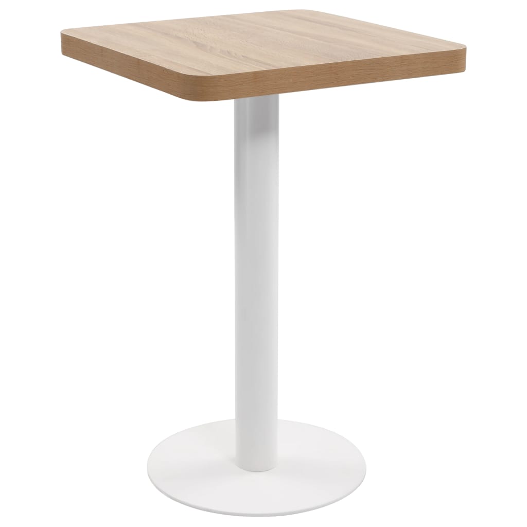 Bistrobord lysebrun 50x50 cm MDF vidaXL