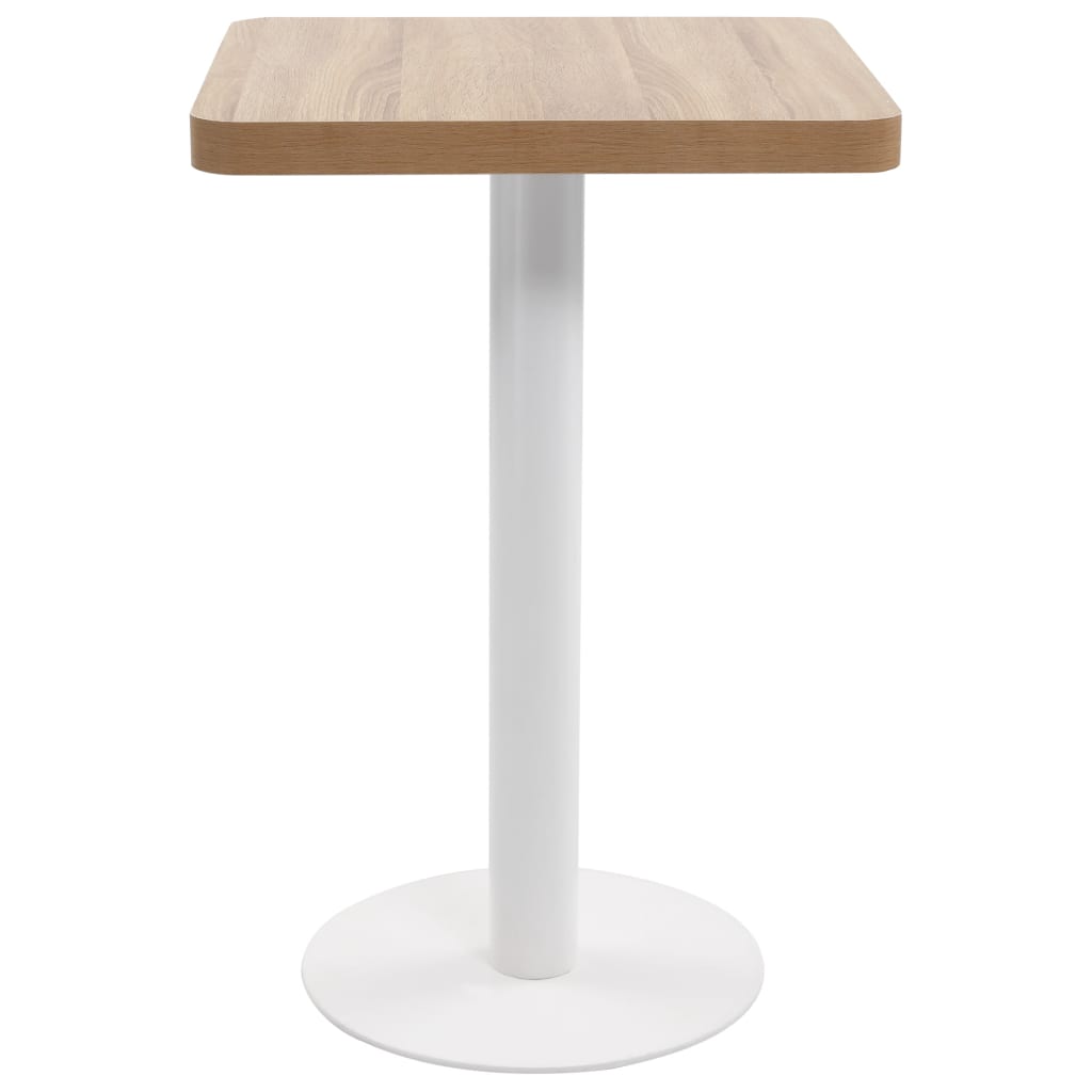 Bistrobord lysebrun 50x50 cm MDF vidaXL