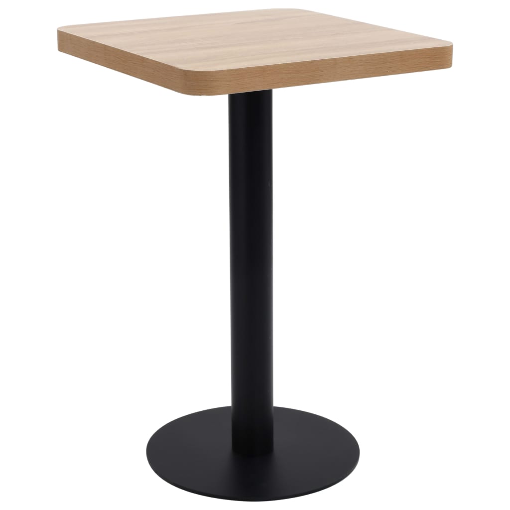 Bistrobord lysebrun 50x50 cm MDF vidaXL