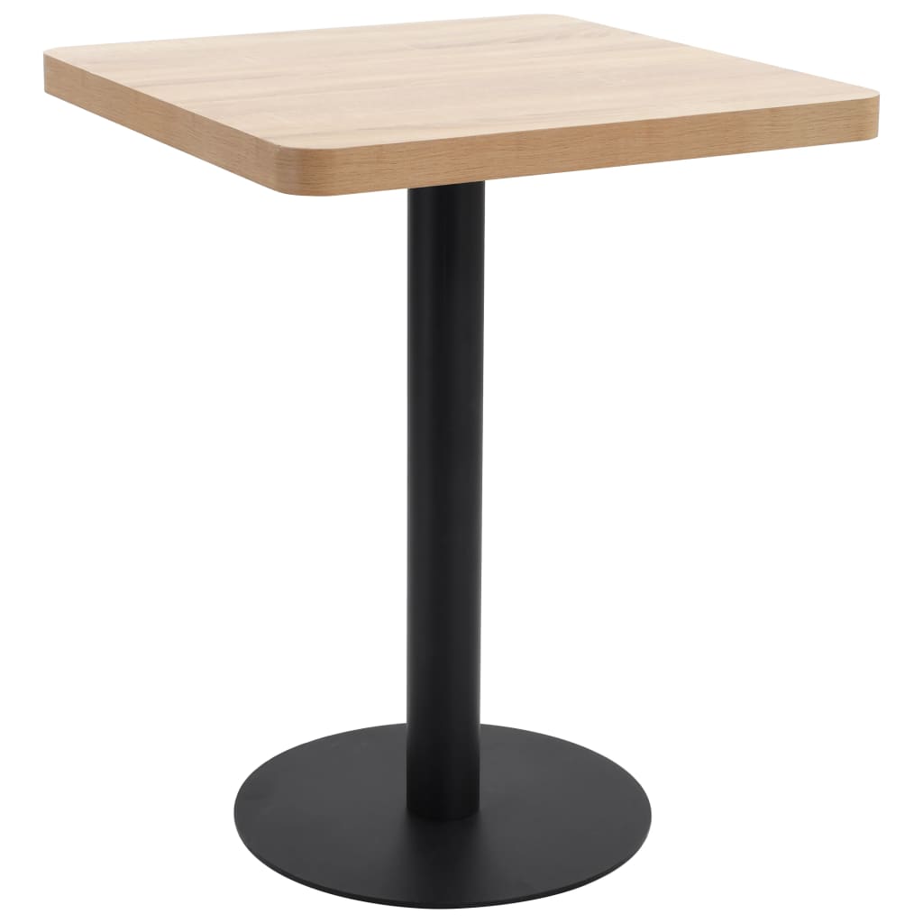 Bistrobord lysebrun 60x60 cm MDF vidaXL