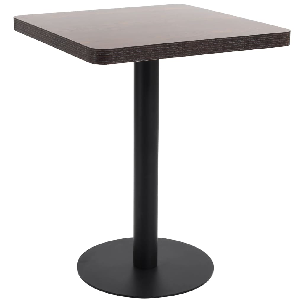 Bistrobord mørkebrun 60x60 cm MDF vidaXL