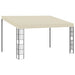 Veggmontert paviljong 3x4 m kremhvit stoff