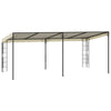 Veggmontert paviljong 3x6 m kremhvit stoff