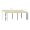 Veggmontert paviljong 3x6 m kremhvit stoff
