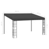Veggmontert paviljong 3x4 m antrasitt stoff
