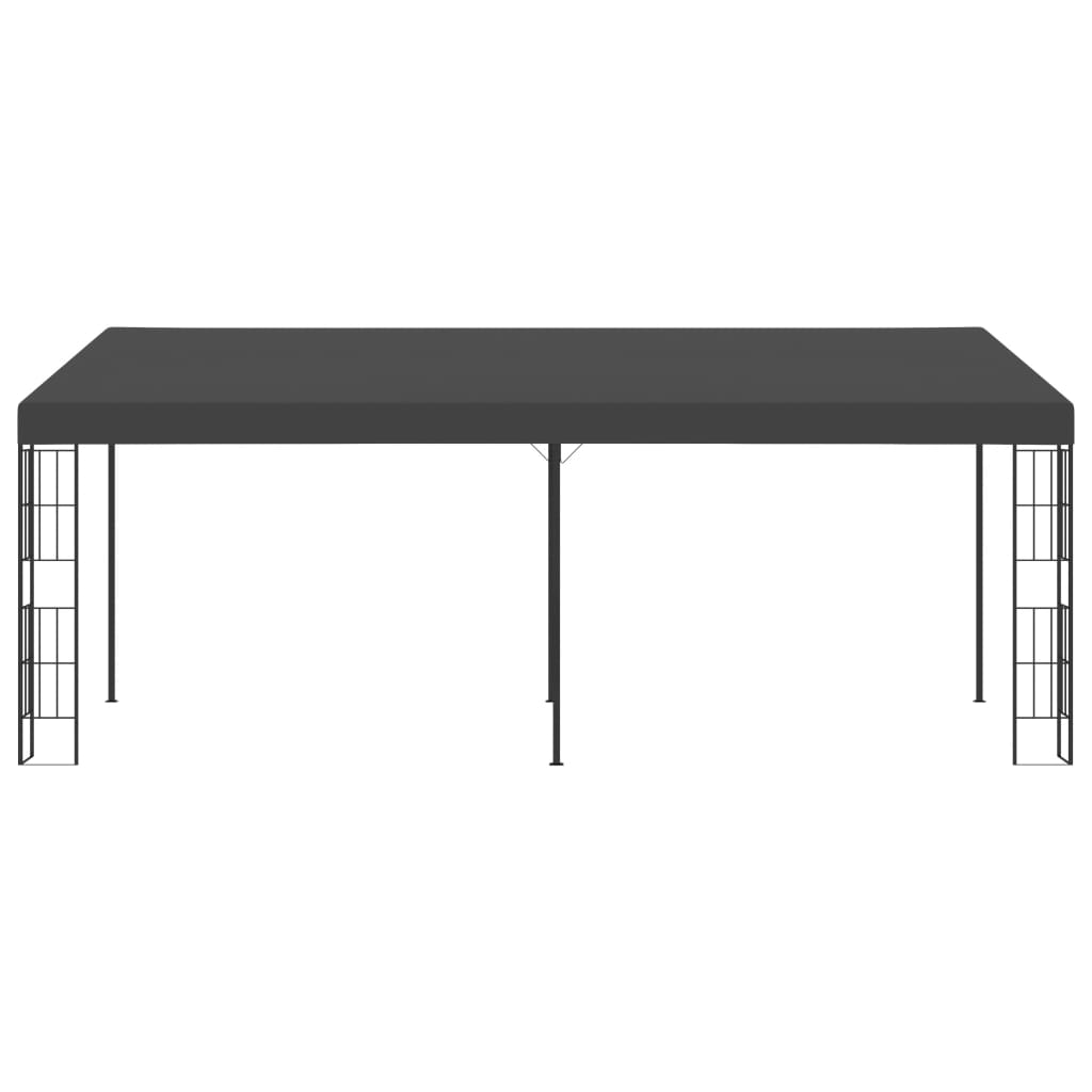 Veggmontert paviljong 3x6 m antrasitt stoff