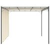Hagepaviljong med sidegardin 3x3x2,25m kremhvit