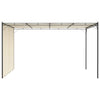 Hagepaviljong med sidegardin 4x3x2,25 m kremhvit
