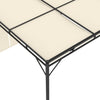 Hagepaviljong med sidegardin 4x3x2,25 m kremhvit