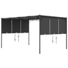 Hagepaviljong med sidegardin 4x3x2,25 m antrasitt