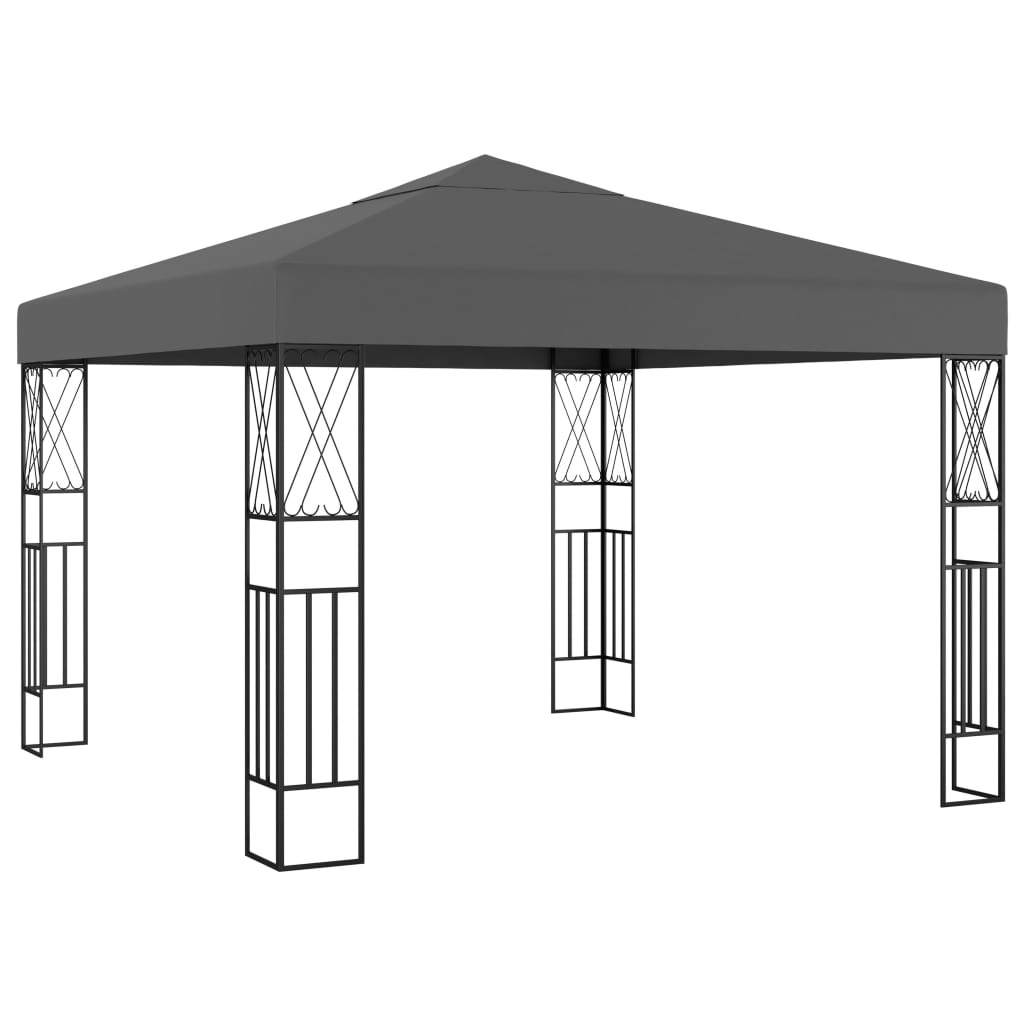 Paviljong 3x3 m antrasitt stoff