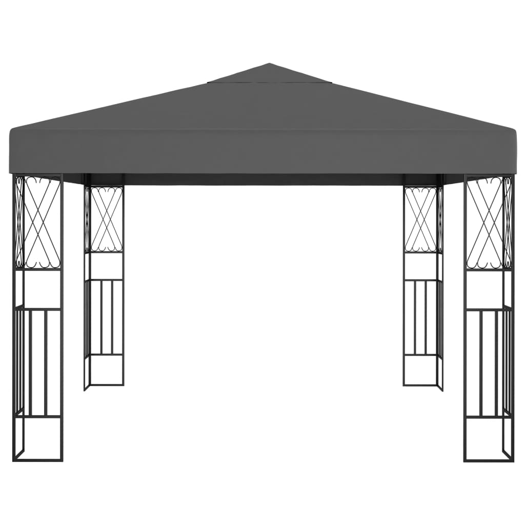 Paviljong 3x3 m antrasitt stoff