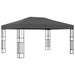 Paviljong 3x4 m antrasitt stoff