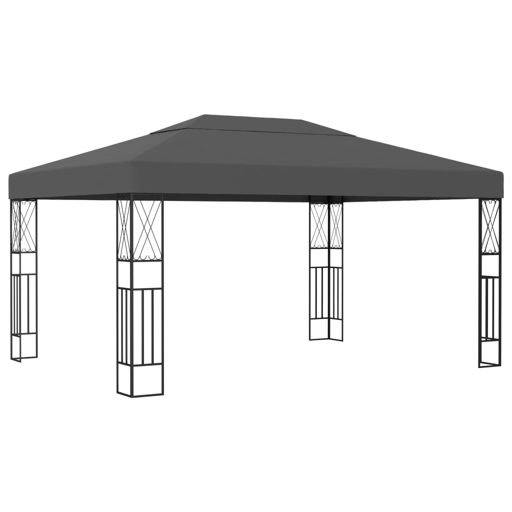 Paviljong 3x4 m antrasitt stoff