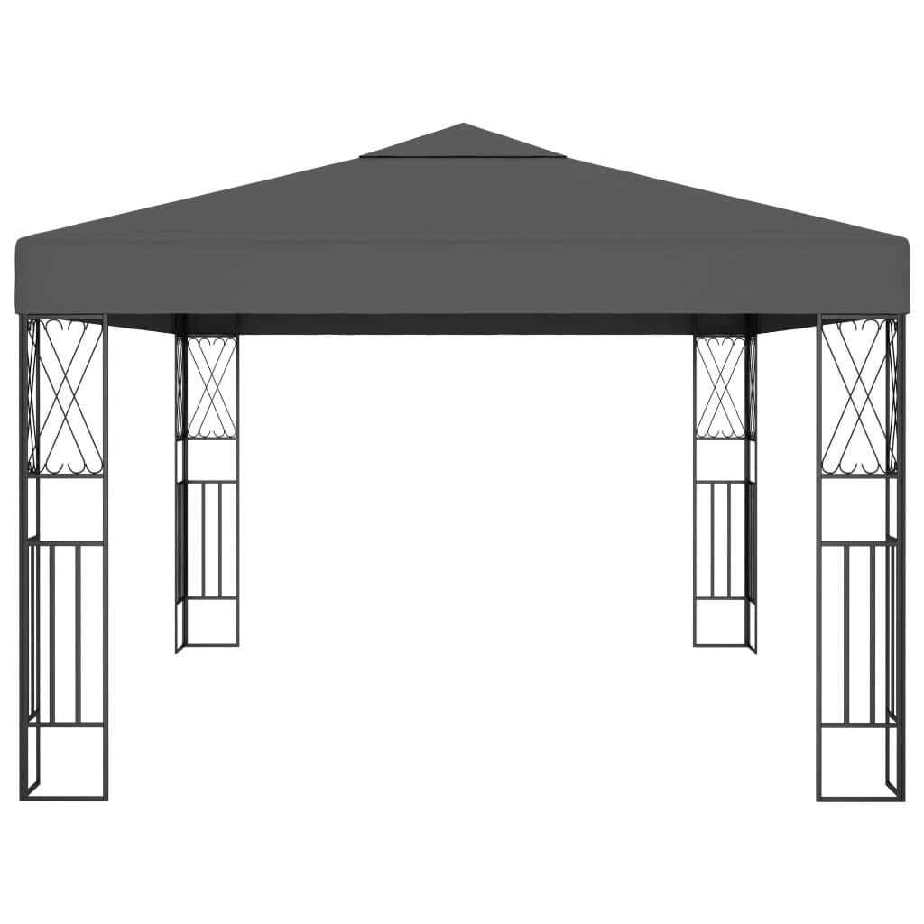 Paviljong 3x4 m antrasitt stoff
