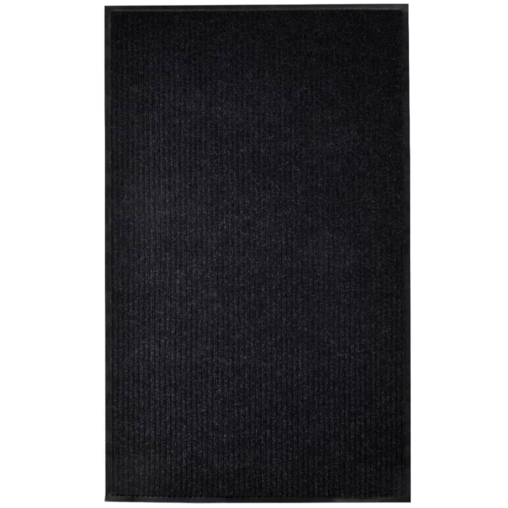 Dørmatte svart 117x220 cm PVC