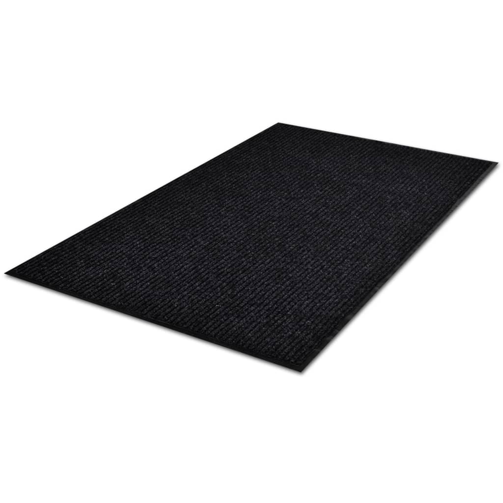 Dørmatte svart 117x220 cm PVC