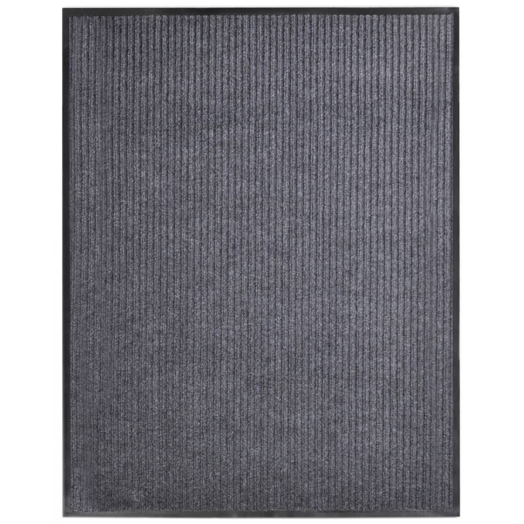 Dørmatte grå 117x220 cm PVC