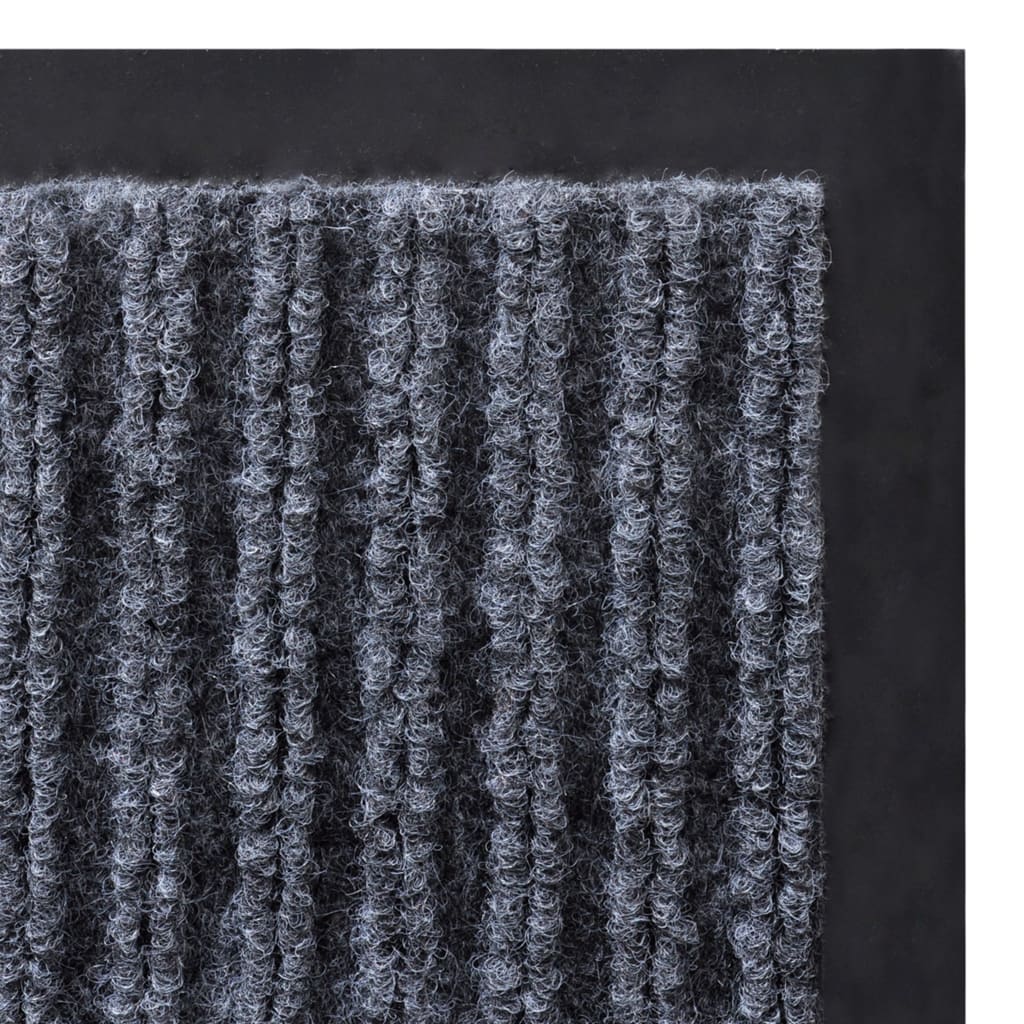 Dørmatte grå 117x220 cm PVC