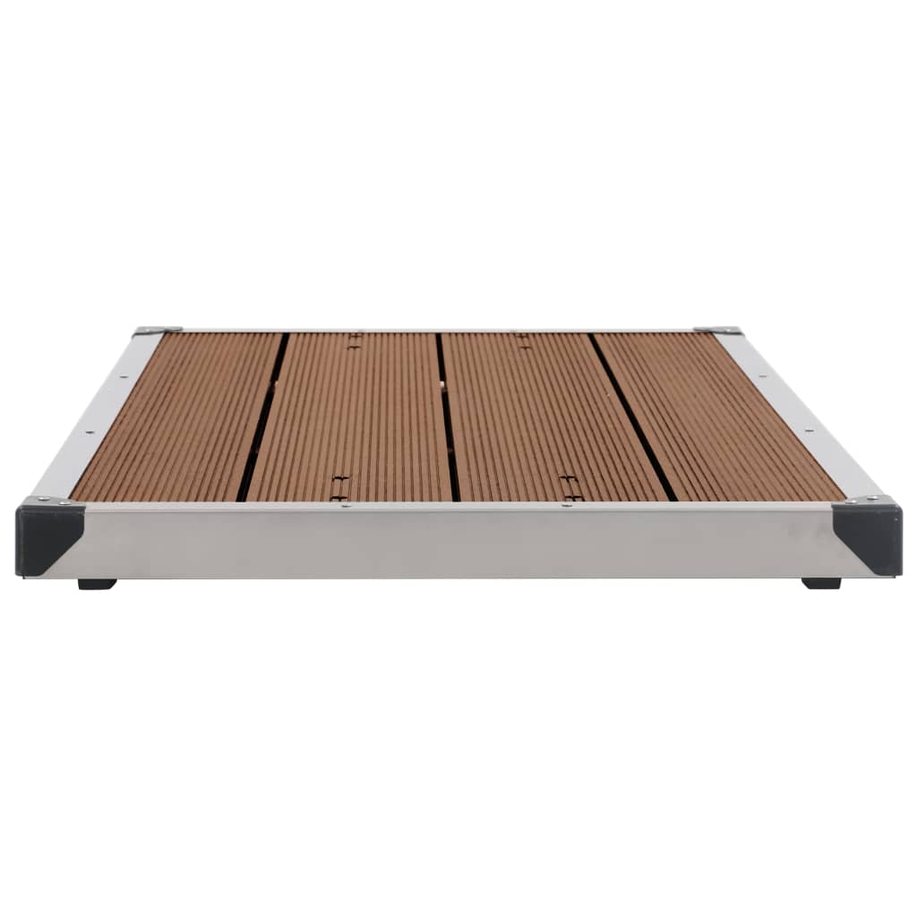 Utendørs dusjbrett WPC rustfritt stål 110x62 cm brun