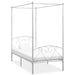 Himmelsengeramme hvit metall 100x200 cm