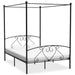 Himmelsengeramme svart metall 140x200 cm