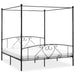 Himmelsengeramme svart metall 180x200 cm