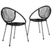 Hagestoler 2 stk PVC rotting svart