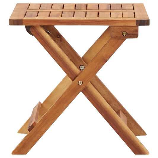 Sammenleggbart salongbord til hage 40x40x40 cm heltre akasie vidaXL