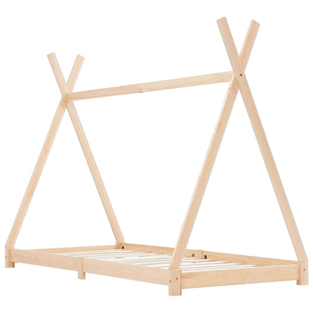 Sengeramme for barn heltre furu 70x140 cm