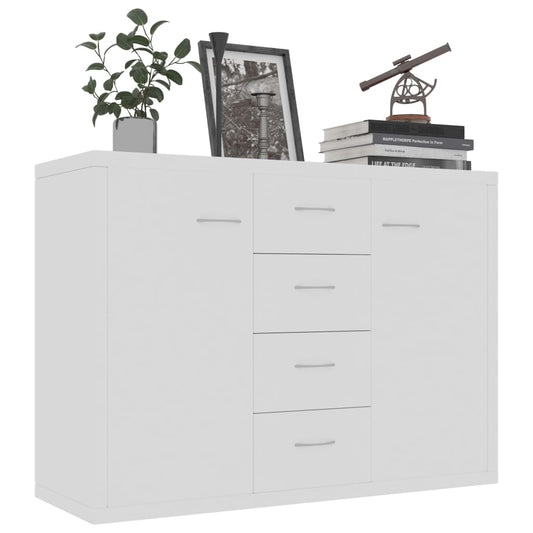 Skjenk hvit 88x30x65 cm konstruert tre