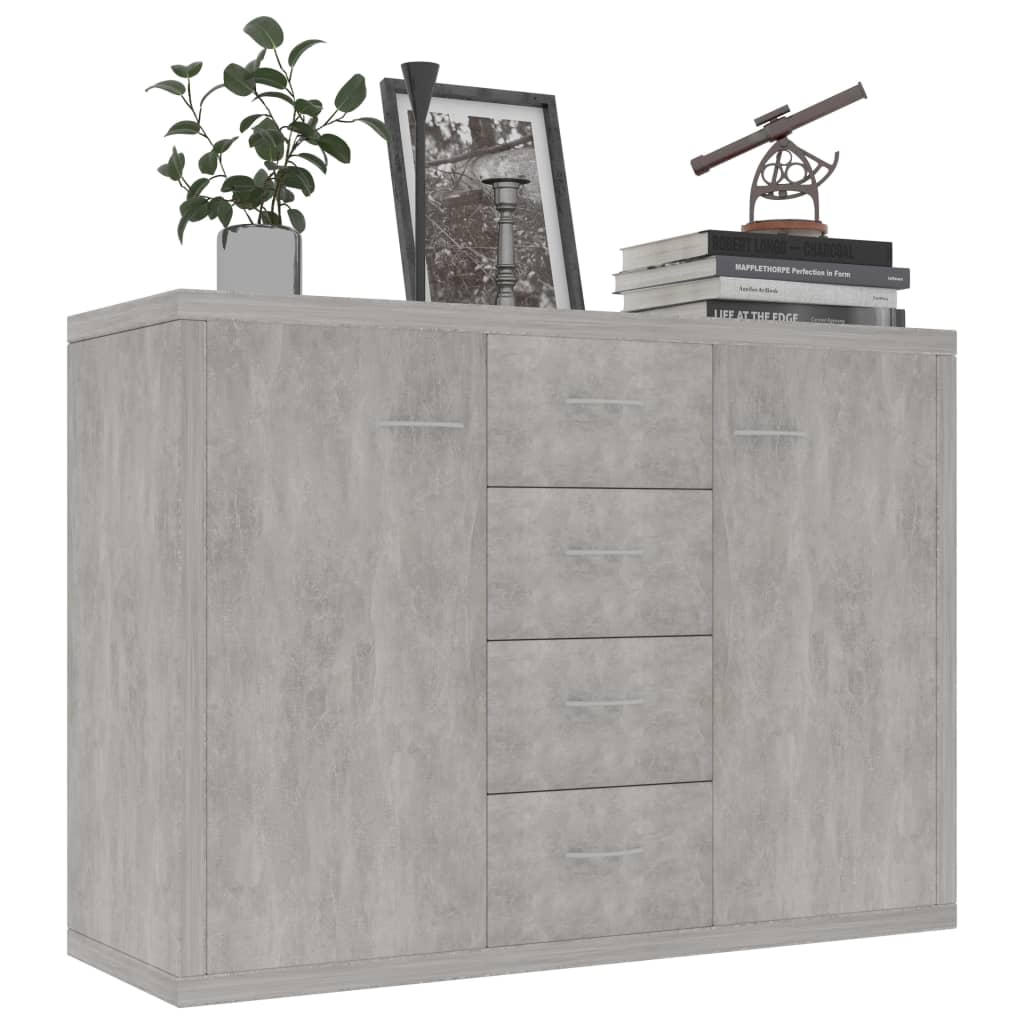 Skjenk betonggrå 88x30x65 cm konstruert tre