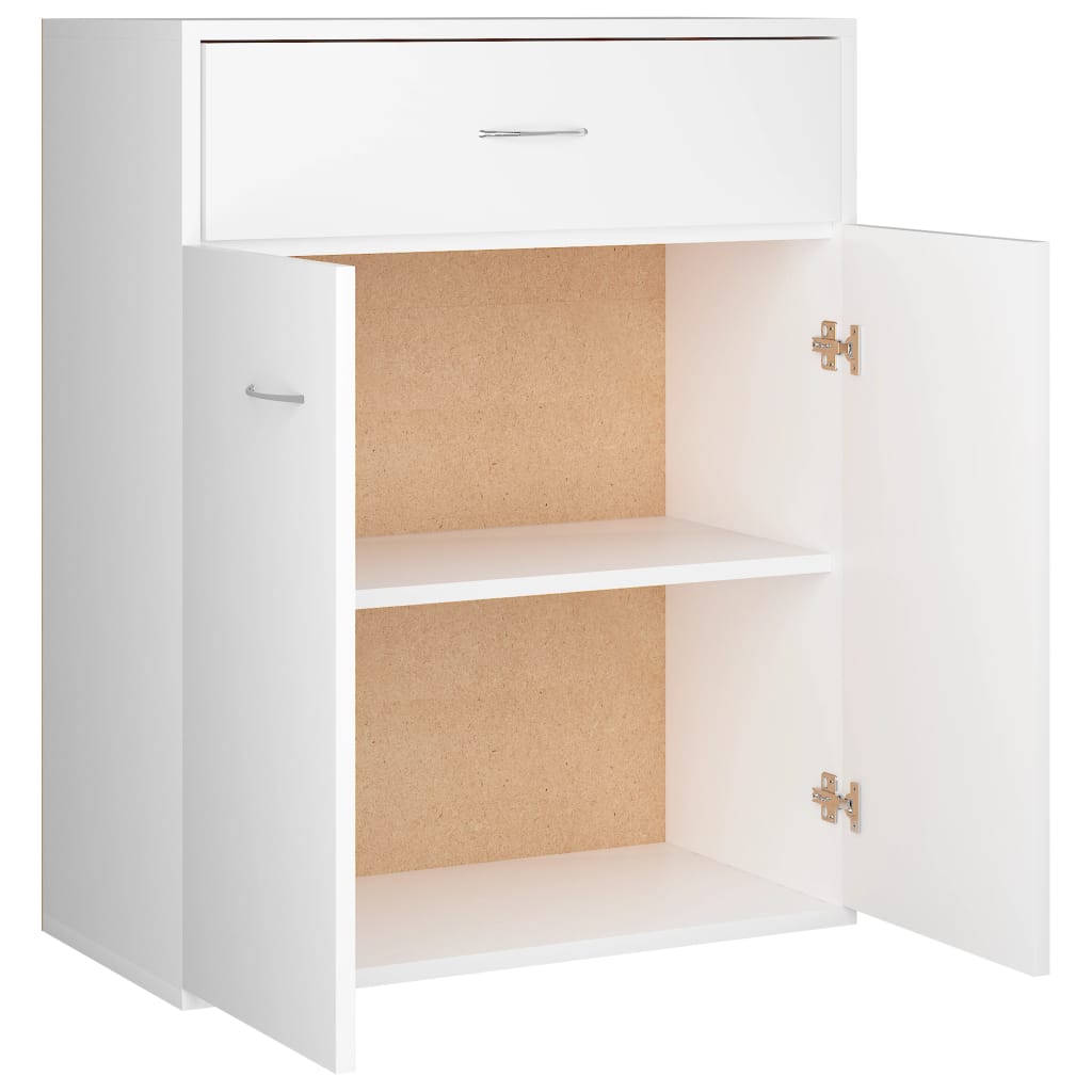 Skjenk hvit 60x30x75 cm konstruert tre