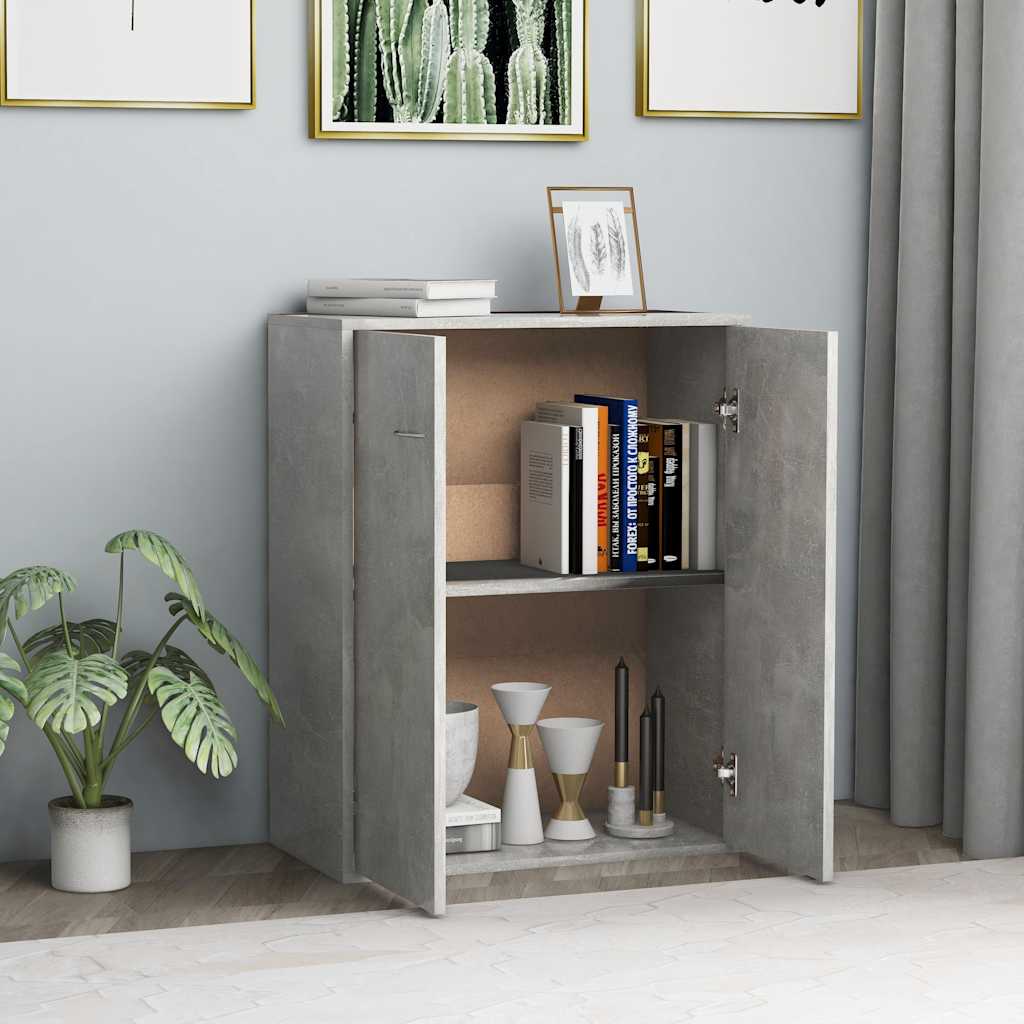 Skjenk betonggrå 60x30x75 cm konstruert tre
