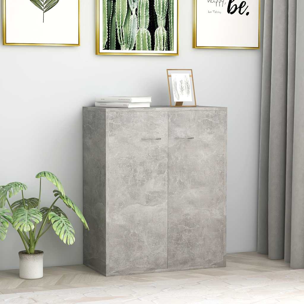 Skjenk betonggrå 60x30x75 cm konstruert tre