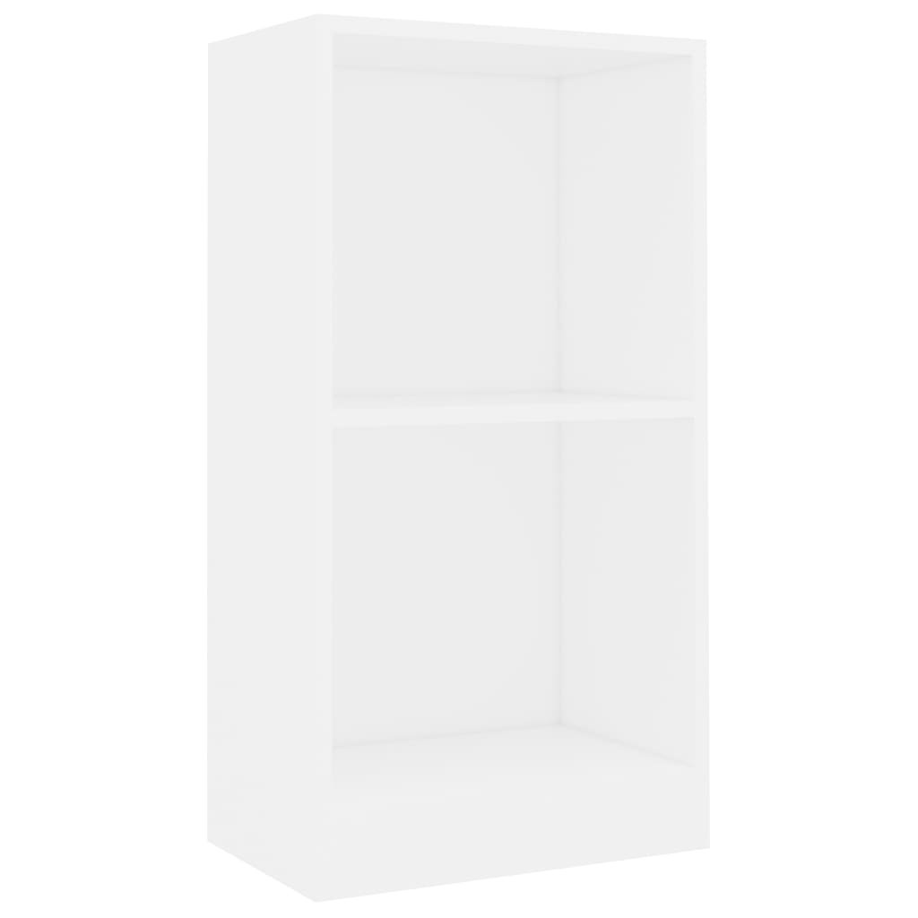 Bokhylle hvit 40x24x75 cm konstruert tre