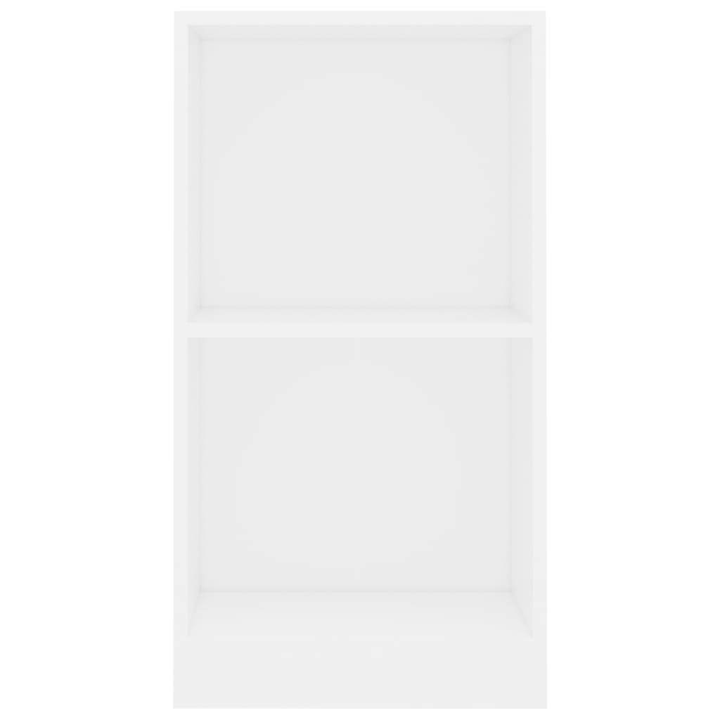 Bokhylle hvit 40x24x75 cm konstruert tre