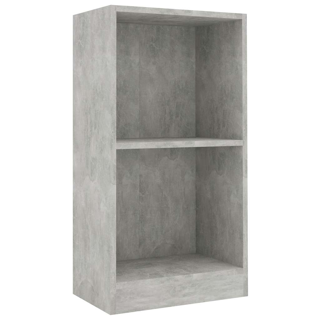 Bokhylle betonggrå 40x24x75 cm konstruert tre