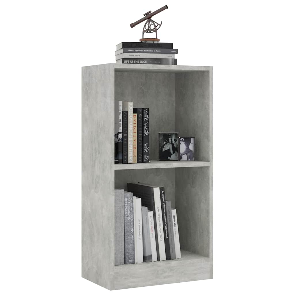 Bokhylle betonggrå 40x24x75 cm konstruert tre