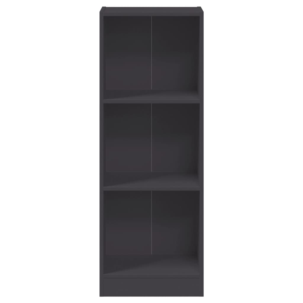 Bokhylle 3 nivåer hvit 40x24x109 cm konstruert tre