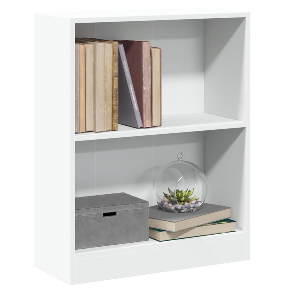 Bokhylle hvit 60x24x76 cm konstruert tre