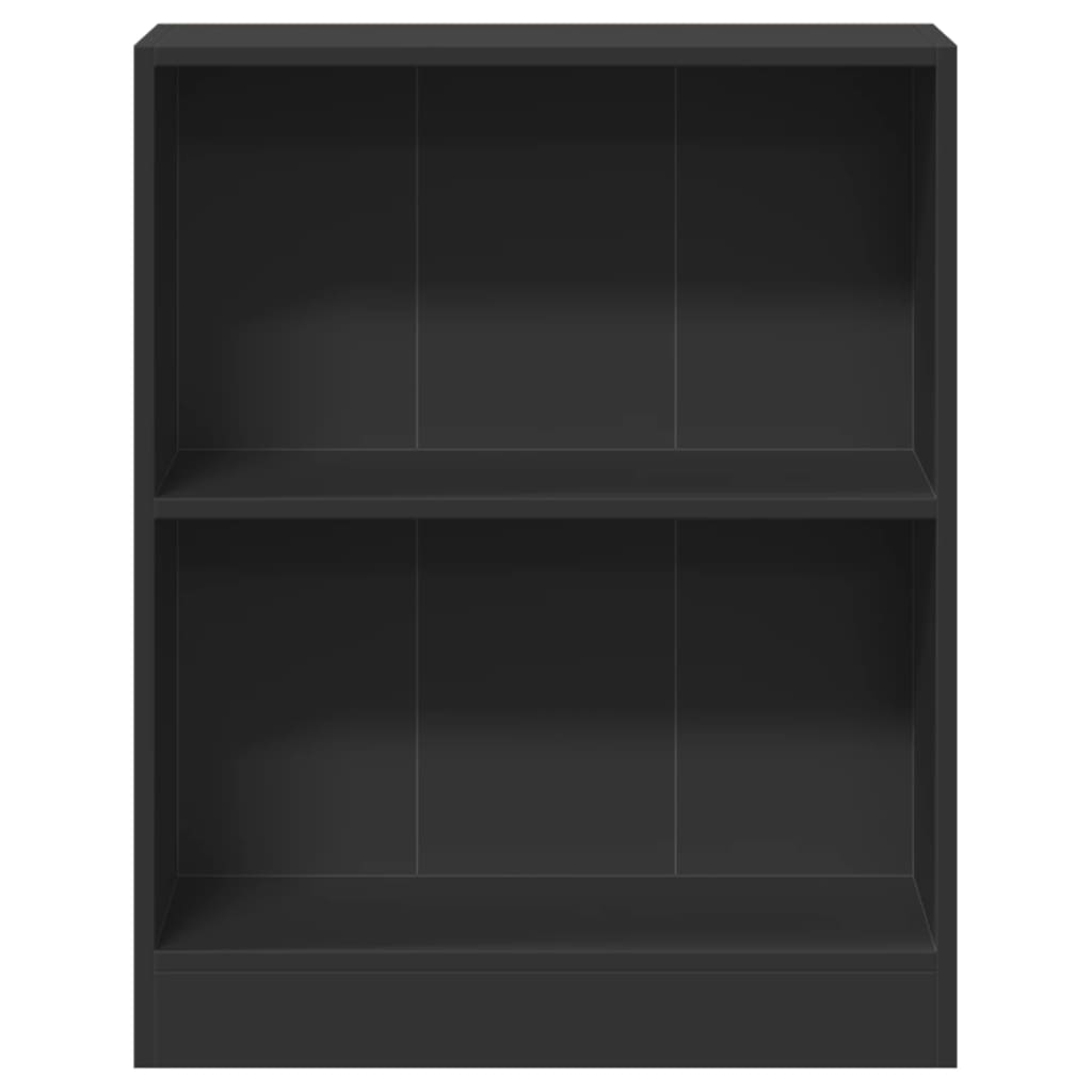 Bokhylle svart 60x24x76 cm konstruert tre