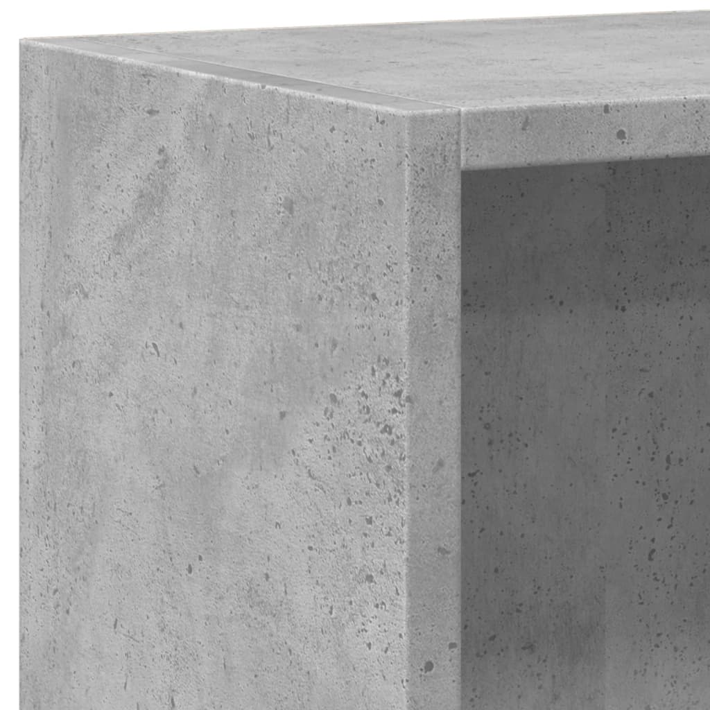 Bokhylle betonggrå 60x24x76 cm konstruert tre