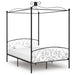 Himmelsengeramme svart metall 140x200 cm