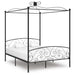 Himmelsengeramme svart metall 160x200 cm