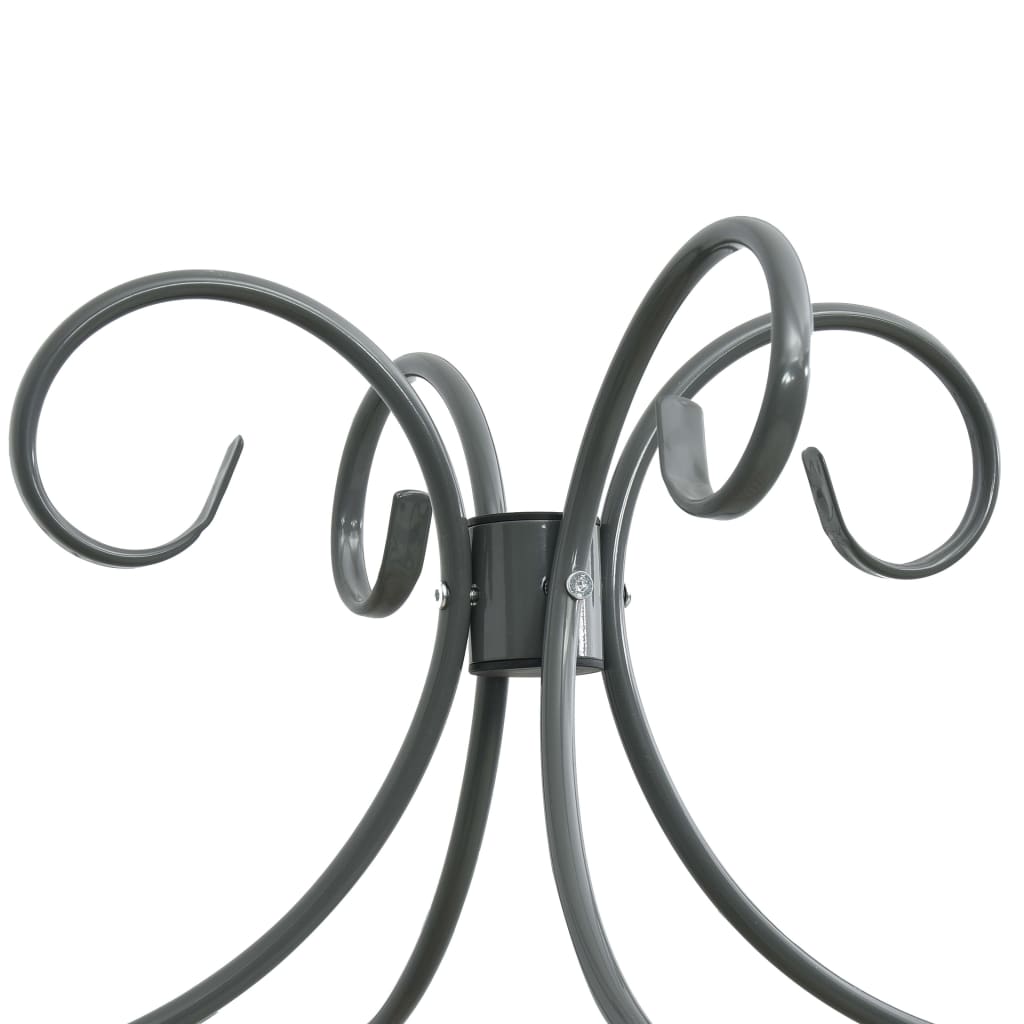 Himmelsengeramme grå metall 180x200 cm