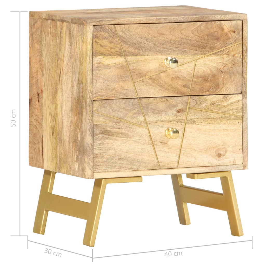 Nattbord 40x30x50 cm heltre mango