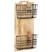 Vegghengt magasinstativ 33x10x67 cm heltre mango